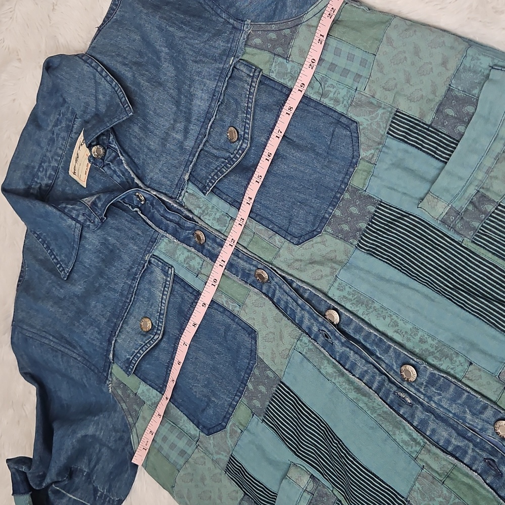 Free People We The Free Heritage Quilted Shirt Jacket Hay Tint Wash - Picture 16 of 16